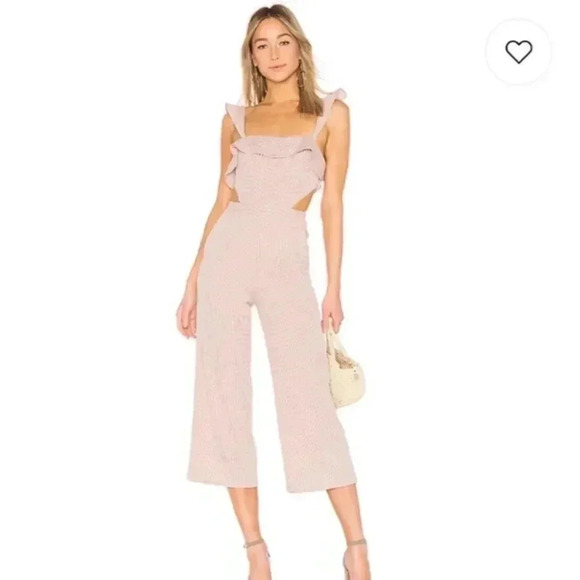 Ale by Alessandra Gingham Ruffle Wide Leg Jumpsuit - Picture 7 of 8